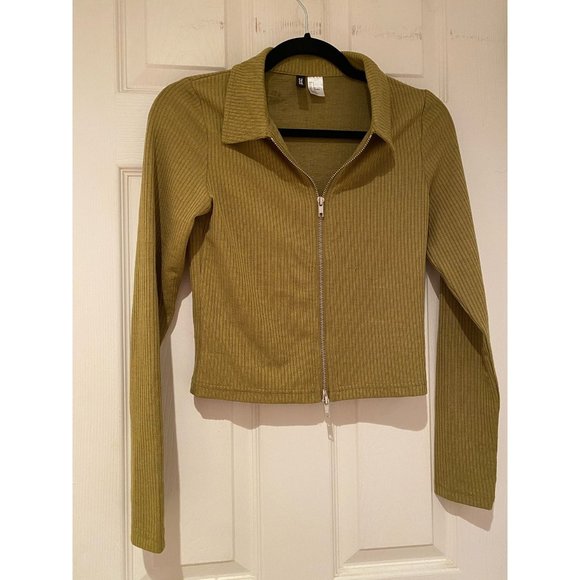 Lime Green Adjustable Zipper Top - Picture 1 of 3